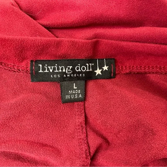 Living Doll Velour Stretch Neck Mini Dress Size Large - Picture 4 of 4